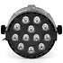 Par LED BoomTone DJ Party Par 123 : 12x3W RGB, strobe, dimmer, télécommande et modes auto, DMX ou sonore. Idéal pour soirées, DJ et effets scéniques.