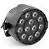 Par LED BoomTone DJ Party Par 123 : 12x3W RGB, strobe, dimmer, télécommande et modes auto, DMX ou sonore. Idéal pour soirées, DJ et effets scéniques.