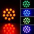 Par LED BoomTone DJ Party Par 123 : 12x3W RGB, strobe, dimmer, télécommande et modes auto, DMX ou sonore. Idéal pour soirées, DJ et effets scéniques.