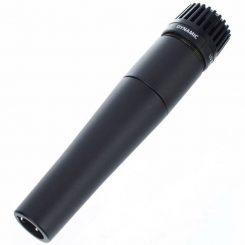 Microphone dynamique cardioïde Shure SM57 LCE, robuste et polyvalent. Idéal pour instruments, amplis, batteries et voix. Livré avec accessoires.