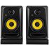 Pack KRK Classic 5 G3 avec supports BoomTone DJ MS2. Enceintes monitoring 5" + 1" tweeter, 50 W, SPL 101 dB, prêt à l’emploi avec câbles et mousses.