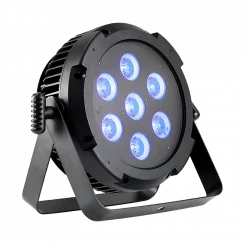 PHOCEA LIGHT SILENT PAR 7 X 10 RGBWAUV,Par LED filaires Silent PAR 7x10, projecteur discret et léger, idéal pour les prestataires ou DJs débutants. Composés de 7 LEDs de 10W, petit projecteur de moins de 3 kg et très discret qui sauront éclairer vos prestations comme il se doit. De plus, il est à noter que son fonctionnement est ultra silencieux, puisque leur carcasse est étudiée pour dissiper la chaleur en silence. Donc aucun souci à vous faire, vous n’avez qu’à profiter de votre prestation en toute tranquillité. Enfin, il est à noter que les Silent PAR sont des projecteurs idéals pour commencer dans l’événementiel, pour les DJs qui débutent leur activité et qui cherchent des petits basic pour leur prestation.