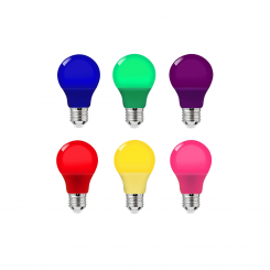 Lot de 6 ampoules LED de 0,5 W en couleurs assortis