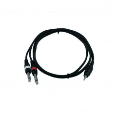 ADJ AC-Câble Mini Jack 3,5mm vers 2 Jack 6,35mm – 1,5 m