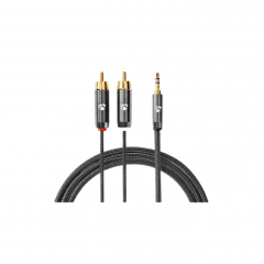 NEDIS Câble Mini Jack 3,5mm vers 2 RCA de 5 m plaqué or