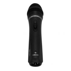 Microphone cardioïde EIKON DM220, idéal pour scène et studio. Réponse linéaire, résistance aux retours, gestion des niveaux élevés SPL.