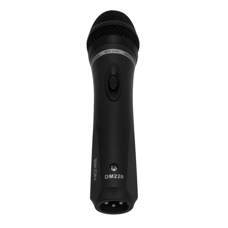 Microphone cardioïde EIKON DM220, idéal pour scène et studio. Réponse linéaire, résistance aux retours, gestion des niveaux élevés SPL.