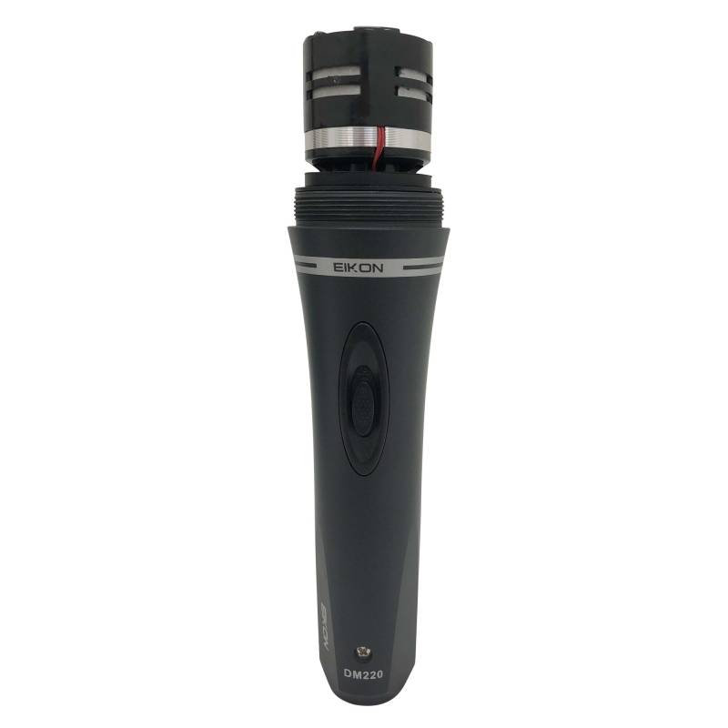 Microphone cardioïde EIKON DM220, idéal pour scène et studio. Réponse linéaire, résistance aux retours, gestion des niveaux élevés SPL.
