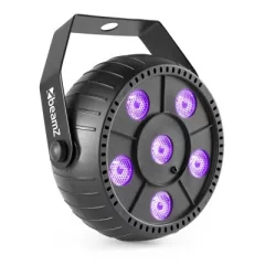BeamZ Projecteur PAR sur batterie 6 X 1 W UV