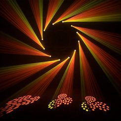 Le BoomTone DJ Maxi Spot 30 est un spot LED DJ compact avec anneau RGB, Spot + Wash, idéal pour DJ, clubs et événements lumineux.