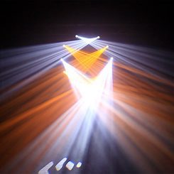 Le BoomTone DJ Maxi Spot 30 est un spot LED DJ compact avec anneau RGB, Spot + Wash, idéal pour DJ, clubs et événements lumineux.