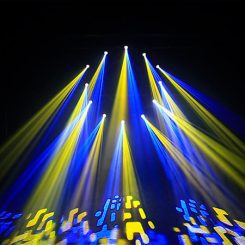 Le BoomTone DJ Maxi Spot 30 est un spot LED DJ compact avec anneau RGB, Spot + Wash, idéal pour DJ, clubs et événements lumineux.