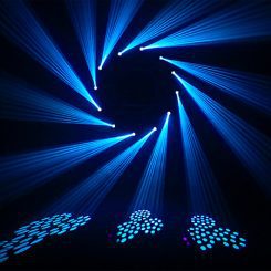 Le BoomTone DJ Maxi Spot 30 est un spot LED DJ compact avec anneau RGB, Spot + Wash, idéal pour DJ, clubs et événements lumineux.