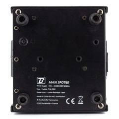 Découvrez la lyre Spot LED DJ BoomTone DJ Maxi Spot 60 : 60 W, anneau LED RGB, effets Spot + Wash, idéale pour DJ, clubs et événements.