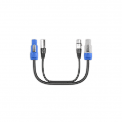 CORDON COMBINÉ DMX POWER B - XLR MÂLE / CONNECTEUR POWER A - XLR FEMELLE 0.5 M - CX06-0.5