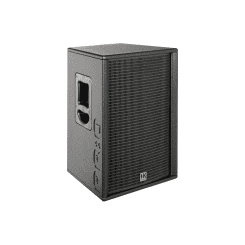 L’enceinte active HK 112 offre 1200W de puissance, un woofer de 12