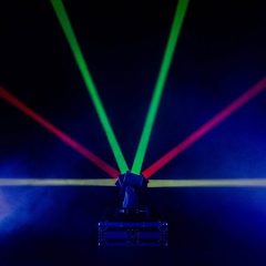 Mac Mah Wave 660 Pix, jeu de lumière LED 6×60W RGBW, zoom motorisé, pixels contrôlables et PAN infini, idéal pour soirées, clubs et DJ sets.