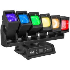 Mac Mah Wave 660 Pix, jeu de lumière LED 6×60W RGBW, zoom motorisé, pixels contrôlables et PAN infini, idéal pour soirées, clubs et DJ sets.
