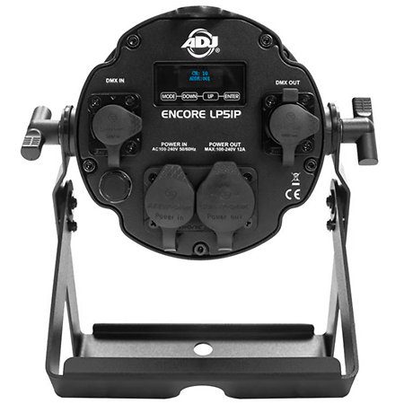 Découvrez le projecteur PAR LED compact ADJ Encore LP5 IP, IP65, 5 LEDs RGBL, flux de 771 lumens, parfait pour scènes, captations et événements extérieurs.