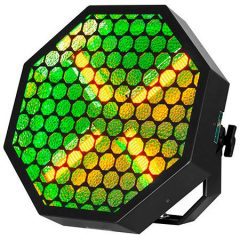 ADJ Vintage X, projecteur LED vintage avec effet blinder 2000K et fond RGB, contrôle DMX/Bluetooth, idéal pour concerts et scénographies.