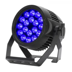 ADJ Encore LP18 IP, projecteur LED extérieur puissant, 18 LEDs RGBL 20 W, 7300 lumens, IP65, idéal pour concerts, captations TV et événements live.