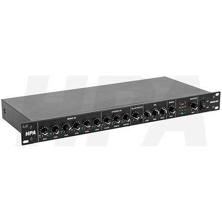 Le MX632 BT mixeur rackable offre 6 canaux, Bluetooth, XLR et alimentation fantôme. Compact et pro, idéal bars, conférences et installations fixes.