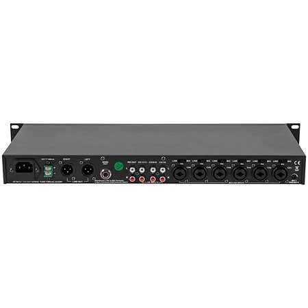 Le MX632 BT mixeur rackable offre 6 canaux, Bluetooth, XLR et alimentation fantôme. Compact et pro, idéal bars, conférences et installations fixes.