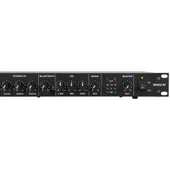 Le MX632 BT mixeur rackable offre 6 canaux, Bluetooth, XLR et alimentation fantôme. Compact et pro, idéal bars, conférences et installations fixes.