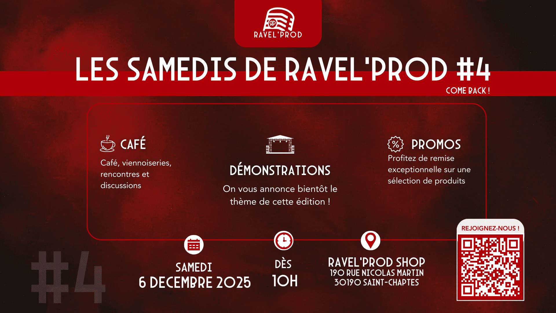 Les Samedis de Ravel’Prod – 4ᵉ édition