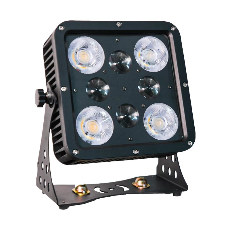 ARCHI COB 240W IP65 blanc chaud et ambre. Projecteur LED architectural extérieur, DMX512 et RDM, résistant pluie et températures extrêmes.