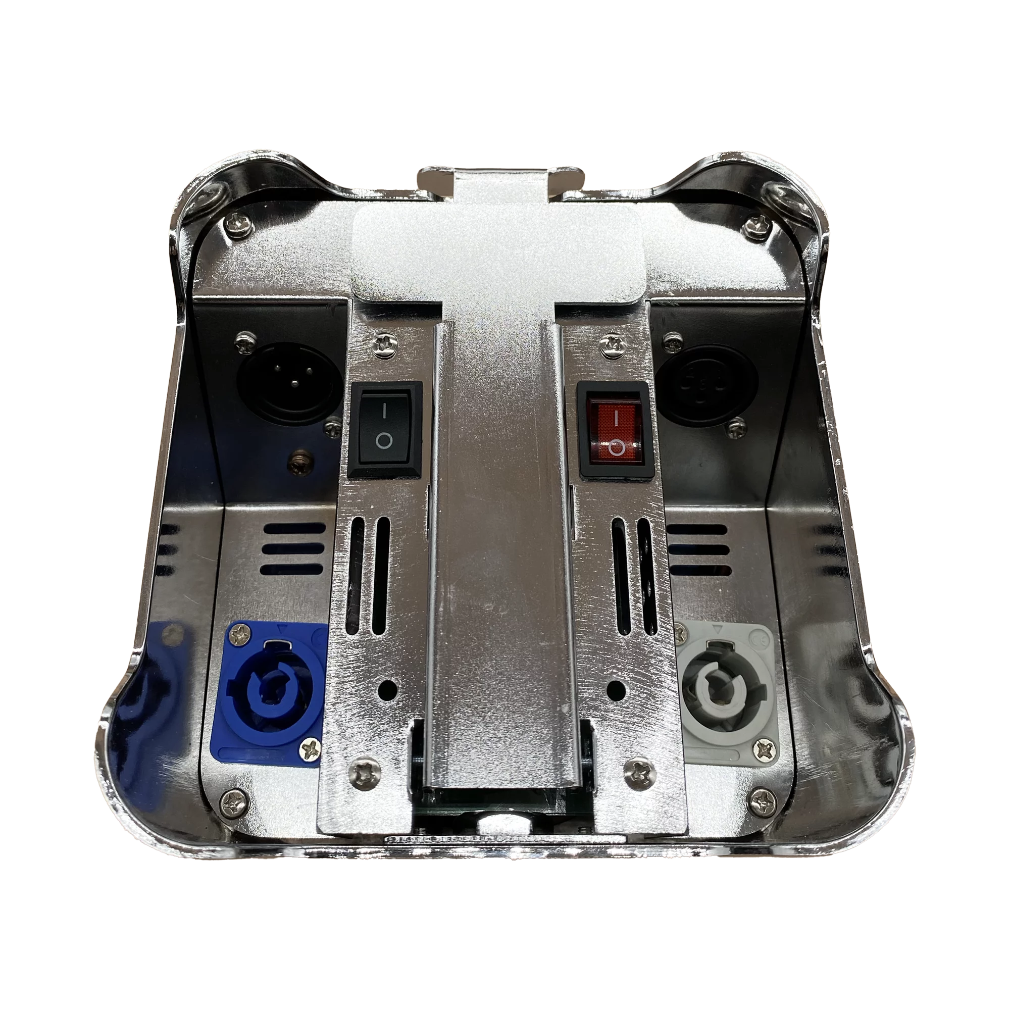 Box LEDs Batterie 6x15W Chrome RGBWA+UV, contrôle DMX HF et Wi-Fi smartphone, autonomie jusqu’à 20h. Idéal DJ et événementiel.