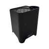 Box 6 IP Batterie 6en1 RGBWA+UV avec recharge par induction, autonomie jusqu’à 36h et contrôle DMX HF ou Wi-Fi. Idéal intérieur et extérieur.