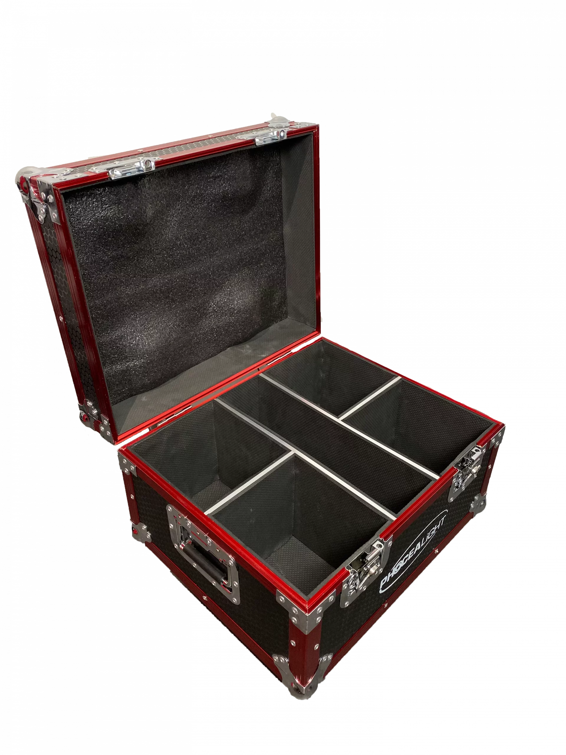 Flight Case Sparkular Mini 4en1. Protection robuste et transport sécurisé pour 4 Sparkular Mini. Produit vendu vide. Dimensions 53x43x43 cm.