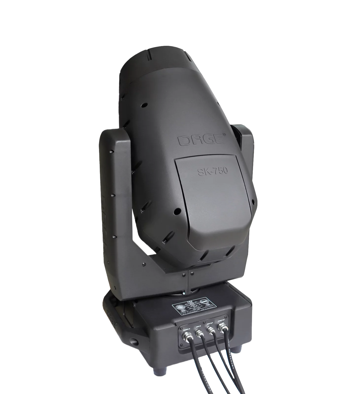 Lyre professionnelle DAGE SK750 BSW IP 3-en-1, 420W, Beam, Spot & Wash, CMY + CTO, prismes et gobos. Étanche IP65 pour spectacles intérieurs et extérieurs.