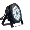 Par 18x12W IP65 LED filaire 5en1 RGBWA, idéal pour scènes, façades et événements extérieurs. Contrôle DMX, automatique et musical.