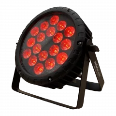 Par 18x12W IP65 LED filaire 5en1 RGBWA, idéal pour scènes, façades et événements extérieurs. Contrôle DMX, automatique et musical.