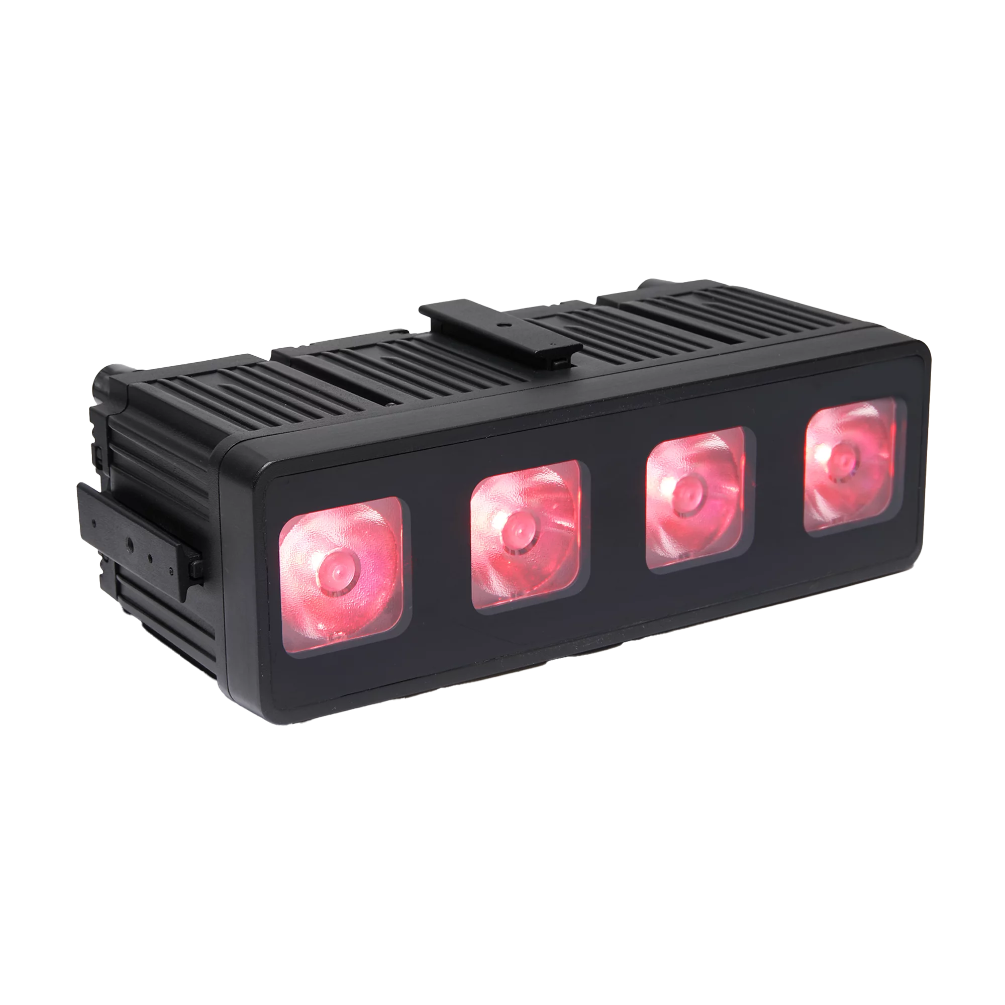Pix Quad LED batterie 4x20W RGBWA+UV IP65. Modulable, autonomie jusqu’à 15h, contrôle DMX et RDM. Idéal DJ et événements.