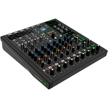 Console mixage USB-C Mackie ProFX10 v3+ avec Bluetooth, effets GigFX+ et préamplis Onyx. Idéale pour live, podcast et streaming.
