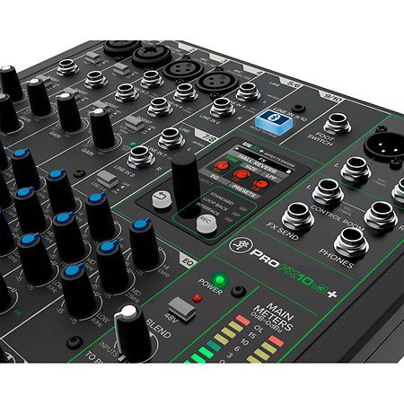 Console mixage USB-C Mackie ProFX10 v3+ avec Bluetooth, effets GigFX+ et préamplis Onyx. Idéale pour live, podcast et streaming.
