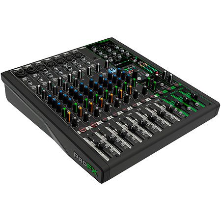 Console mixage USB-C Mackie ProFX12 v3+ avec préamplis Onyx, Bluetooth, effets GigFX+ et interface 24bit/192kHz. Idéale pour live, streaming et studio.