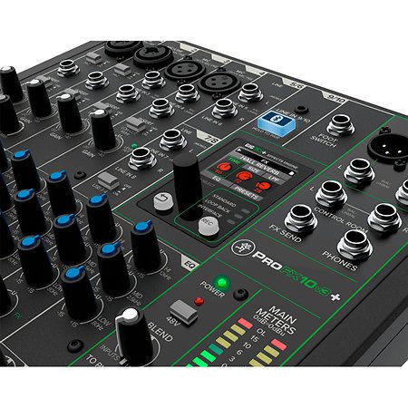 Console mixage USB-C Mackie ProFX12 v3+ avec préamplis Onyx, Bluetooth, effets GigFX+ et interface 24bit/192kHz. Idéale pour live, streaming et studio.