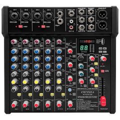 Table mixage 10 canaux Definitive Audio TM 433 BU-DSP avec Bluetooth, USB et DSP 99 effets. Idéale pour live, studio et podcast.