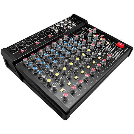 Console mixage 12 canaux Definitive Audio TM 633 BU-DSP avec Bluetooth, USB et DSP 99 effets. Idéale pour live, studio et prestations DJ.