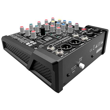 Console mixage 5 canaux Definitive Audio TM 22 BU-DSP avec Bluetooth, USB et DSP 99 effets. Idéale pour live, podcast et home studio.