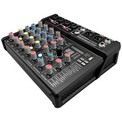 Console mixage 7 canaux Definitive Audio TM 42 BU-DSP avec Bluetooth, USB et DSP 99 effets. Idéale pour live, podcast et petites installations audio.