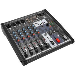 Console mixage 6 canaux HPA Promix 6 avec DSP 24 effets, USB 24-bits, Bluetooth et alimentation fantôme +48 V. Idéale pour studio, live et podcast.