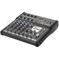Console mixage 8 canaux HPA Promix 8R avec USB 24 bits, Bluetooth, effets reverb et echo et alimentation fantôme +48V. Idéale pour live et studio.