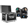 Lyre Spot LED 75W Fuze75S en set de 2 avec flightcase. Gobos rotatifs, prisme 3 facettes et DMX pour scènes, DJ et événements.