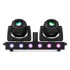 Barre double lyre Spot Fuze Twin 75W + LEDs RGBW. DMX, gobos, 8 couleurs, programmes auto et audio. Idéale DJ et événements.