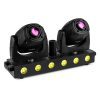Barre double lyre Spot Fuze Twin 75W + LEDs RGBW. DMX, gobos, 8 couleurs, programmes auto et audio. Idéale DJ et événements.